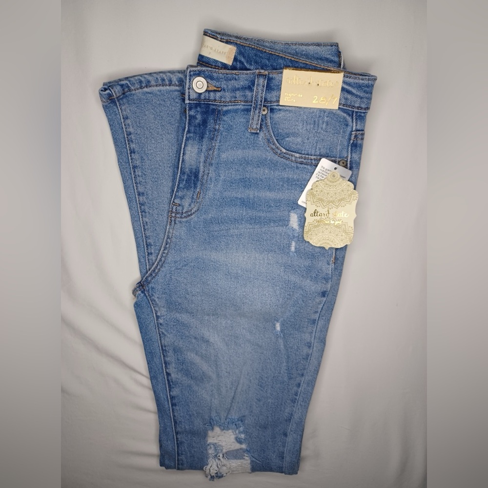 Altar'd State Light Blue High Rise Flare Jeans